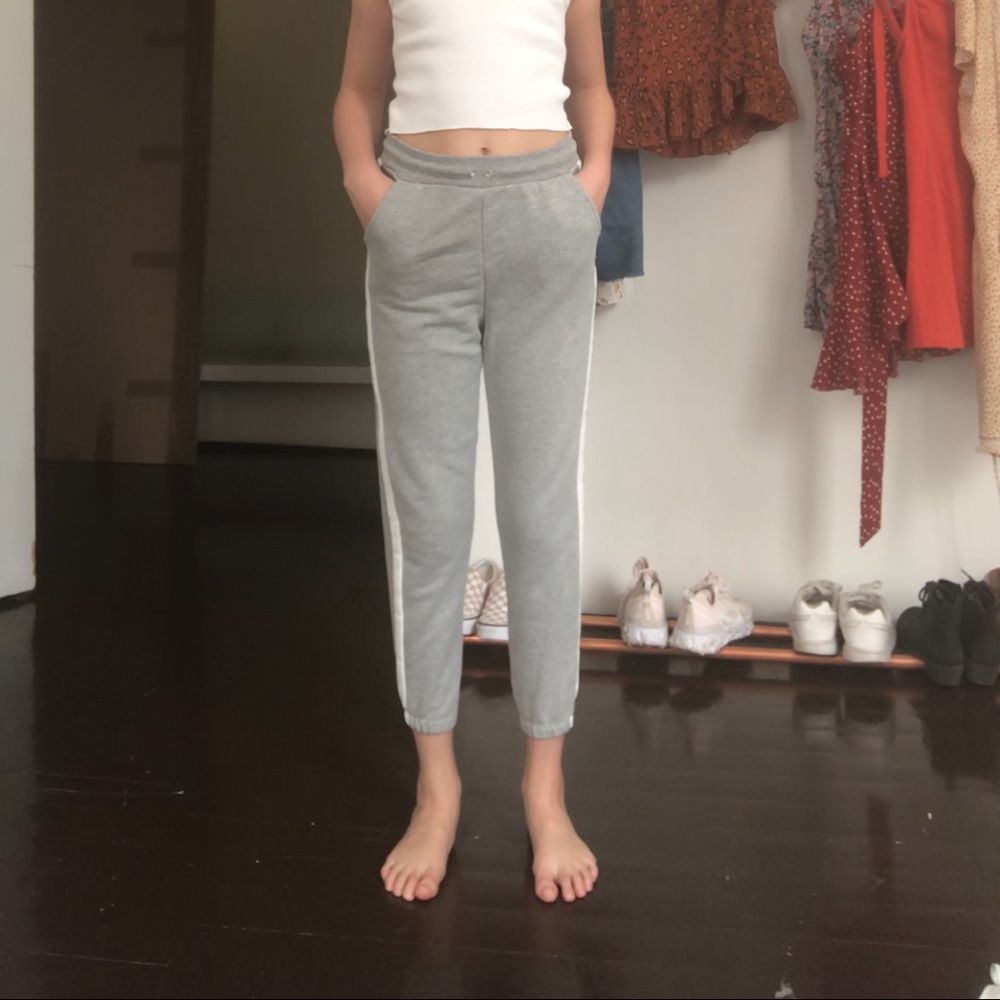 Gray sweatpants
